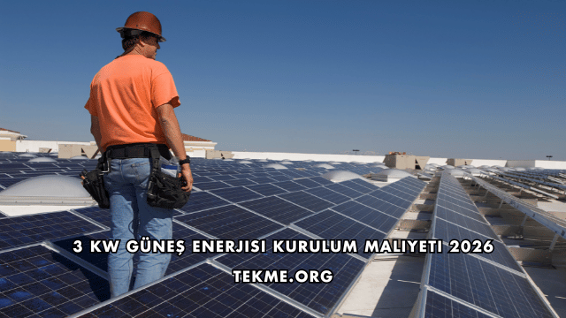 3 kW Güneş Enerjisi Kurulum Maliyeti 2026