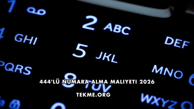 444'lü Numara Alma Maliyeti 2026