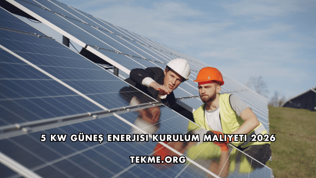 5 Kw Güneş Enerjisi Kurulum Maliyeti 2026