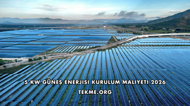 5 Kw Güneş Enerjisi Kurulum Maliyeti 2026