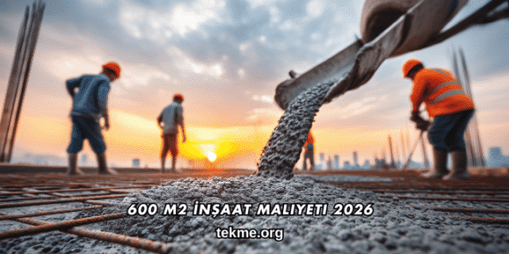 600 m2 İnşaat Maliyeti 2026