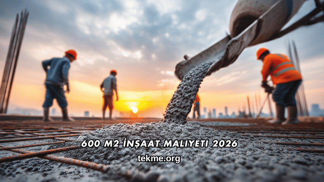 600 m2 İnşaat Maliyeti 2026
