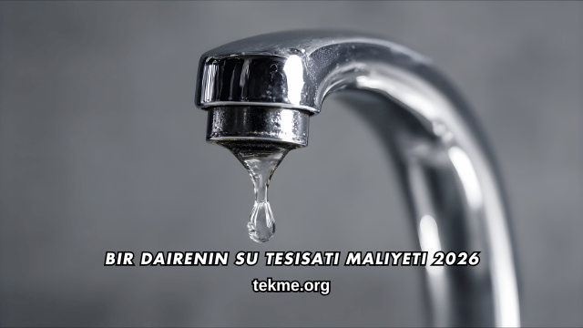 Bir Dairenin Su Tesisatı Maliyeti 2026
