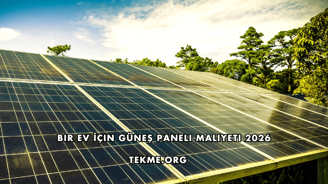 Bir Ev İçin Güneş Paneli Maliyeti 2026