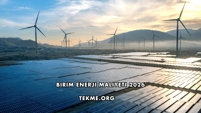 Birim Enerji Maliyeti 2026