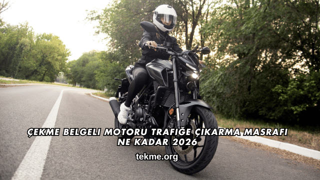 Çekme Belgeli Motoru Trafiğe Çıkarma Masrafı Ne Kadar 2026