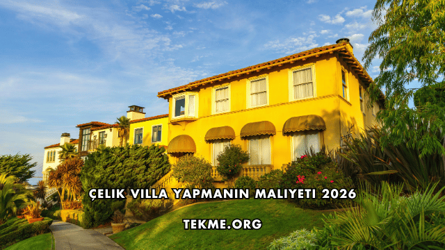 Çelik Villa Yapmanın Maliyeti 2026