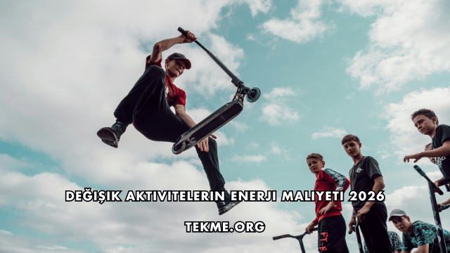 Değişik Aktivitelerin Enerji Maliyeti 2026