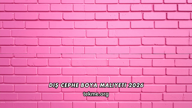 Dış Cephe Boya Maliyeti 2026