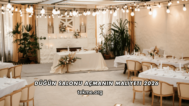 Düğün Salonu Açmanın Maliyeti 2026