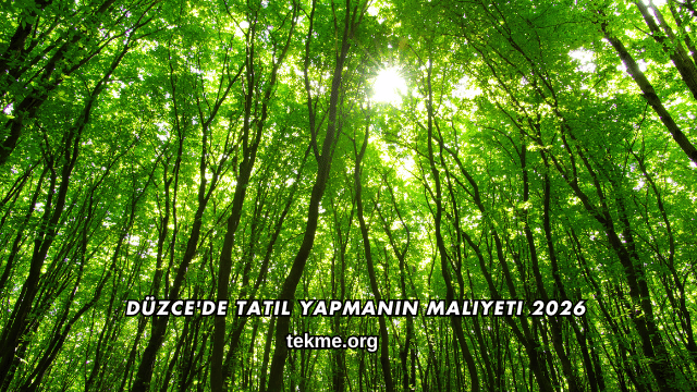 Düzce'de Tatil Yapmanın Maliyeti 2026