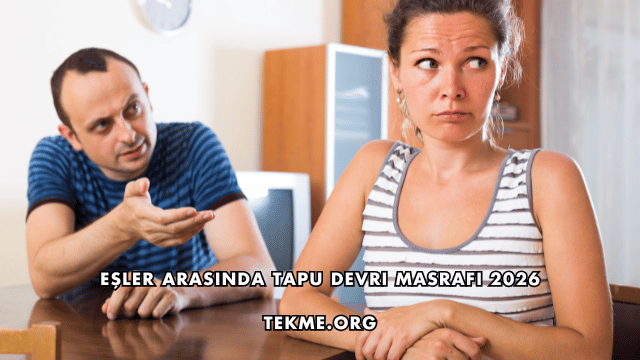 Eşler Arasında Tapu Devri Masrafı 2026