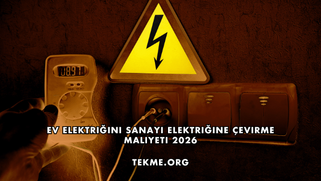 Ev Elektriğini Sanayi Elektriğine Çevirme Maliyeti 2026