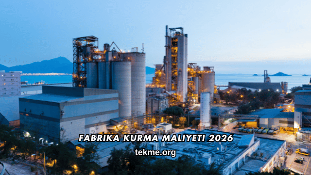 Fabrika Kurma Maliyeti 2026