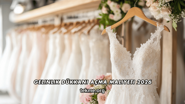 Gelinlik Dükkanı Açma Maliyeti 2026