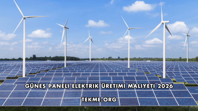 Güneş Paneli Elektrik Üretimi Maliyeti 2026
