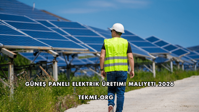 Güneş Paneli Elektrik Üretimi Maliyeti 2026