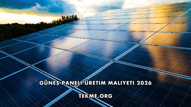 Güneş Paneli Üretim Maliyeti 2026