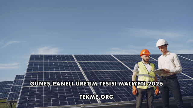 Güneş Paneli Üretim Tesisi Maliyeti 2026