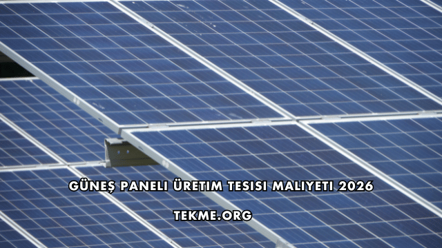 Güneş Paneli Üretim Tesisi Maliyeti 2026
