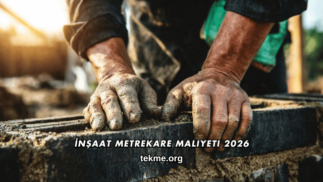 İnşaat Metrekare Maliyeti 2026
