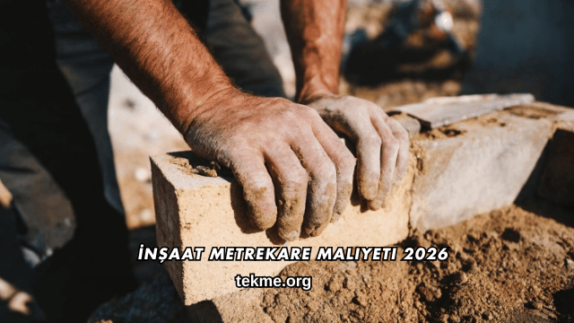 İnşaat Metrekare Maliyeti 2026