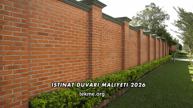 İstinat Duvarı Maliyeti 2026