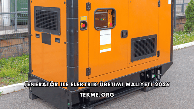 Jeneratör ile Elektrik Üretimi Maliyeti 2026