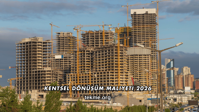 Kentsel Dönüşüm Maliyeti 2026
