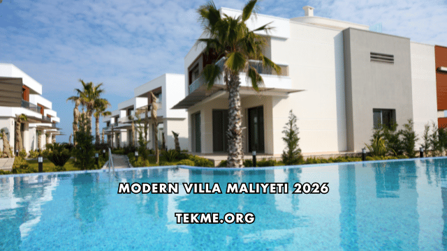 Modern Villa Maliyeti 2026