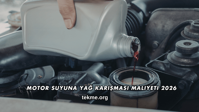Motor Suyuna Yağ Karışması Maliyeti 2026