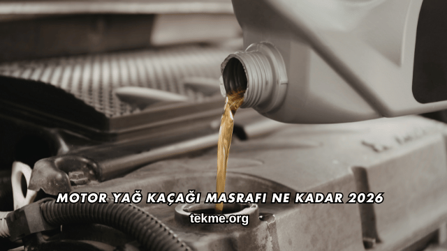 Motor Yağ Kaçağı Masrafı Ne Kadar 2026
