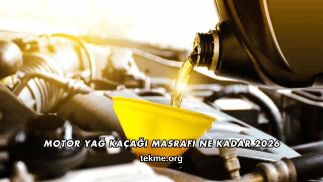 Motor Yağ Kaçağı Masrafı Ne Kadar 2026