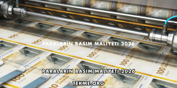 Paraların Basım Maliyeti 2026