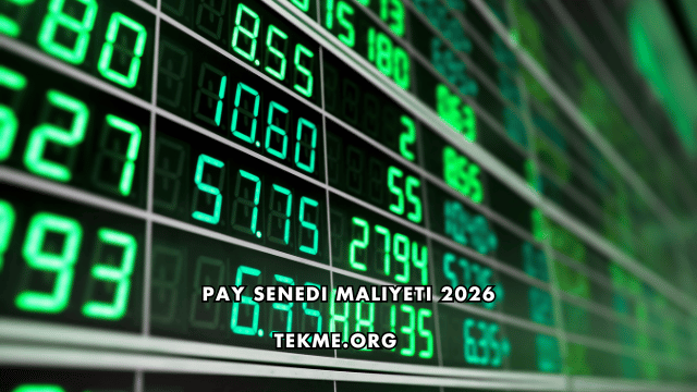 Pay Senedi Maliyeti 2026