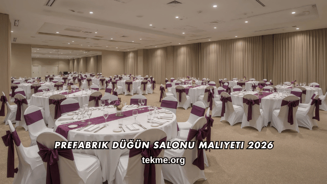 Prefabrik Düğün Salonu Maliyeti 2026
