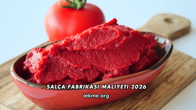Salça Fabrikası Maliyeti 2026