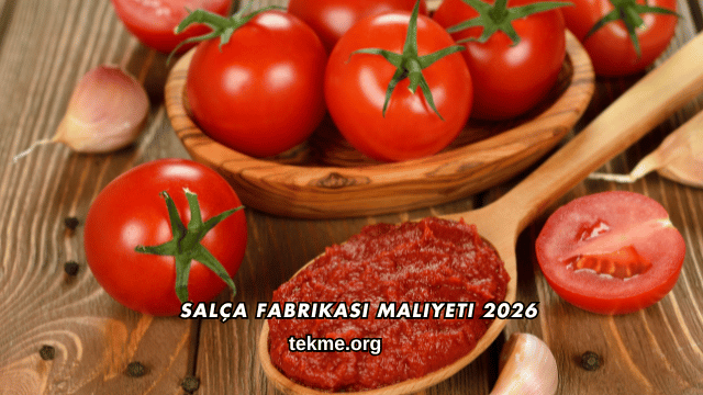 Salça Fabrikası Maliyeti 2026