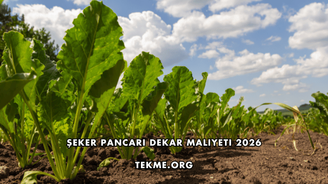 Şeker Pancarı Dekar Maliyeti 2026