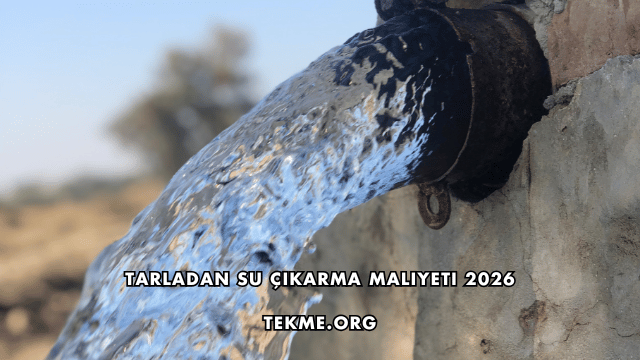 Tarladan Su Çıkarma Maliyeti 2026