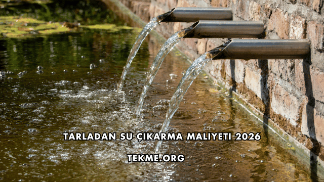 Tarladan Su Çıkarma Maliyeti 2026