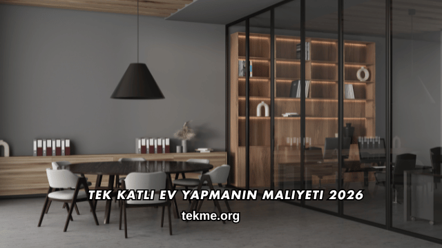 Tek Katlı Ev Yapmanın Maliyeti 2026