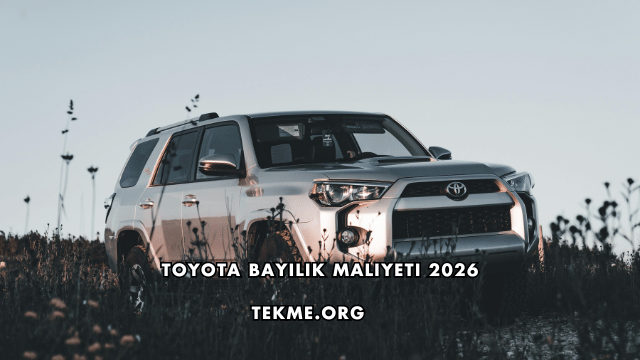 Toyota Bayilik Maliyeti 2026