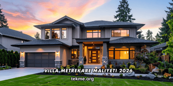 Villa Metrekare Maliyeti 2026