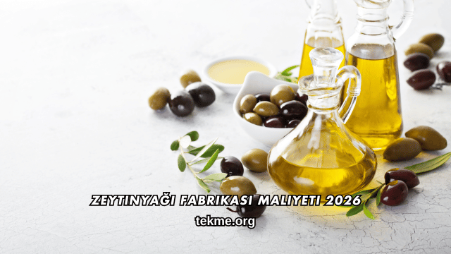 Zeytinyağı Fabrikası Maliyeti 2026