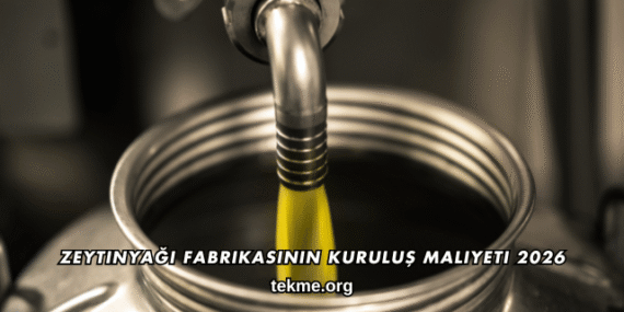 Zeytinyağı Fabrikasının Kuruluş Maliyeti 2026